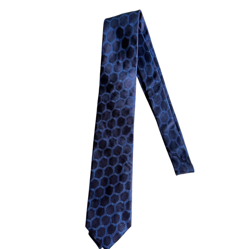 BYRON British Style Made by‎ Hand- Silk in Italy Mens Blue Dot Tie